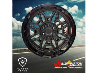 AROS CARBON ARMOR 20x10 NEGROS 6-139 + 6-135 Puerto Rico JJ Wheels and Tires