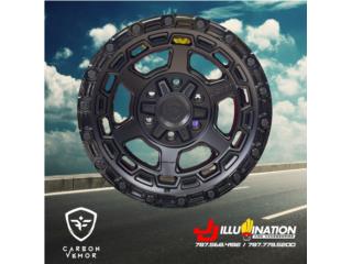 AROS CARBON ARMOR 17 FULL BLACK 6-139 + 6-135 Puerto Rico JJ Wheels and Tires