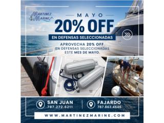 Defensas Seleccionadas 20% desc. Mayo 2026 Puerto Rico MARTINEZ MARINE 