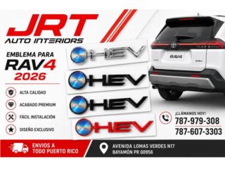 EMBLEMA PARA PERSONALIZAR LA RAV4 2026 Puerto Rico JRT Auto Interiors