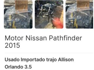 Motor Nissan patfinder 15 Puerto Rico ALLISON BODY PARTS