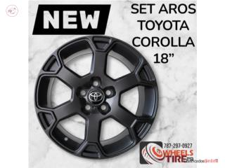 AROS TOYOTA COROLLA NEGRO MATTE 18” NEW Puerto Rico JAN WHEELS