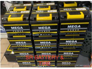 BATERIAS NUEVAS PARA AUTOS 42-425 MEGA POWER  Puerto Rico S.R. Battery & Tire LLC