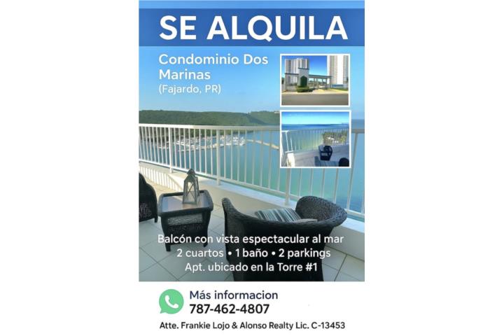 Condominio-Dos Marinas DOS MARINA - FAJARDO CON VISTA AL MAR! Apartamento en Fajardo