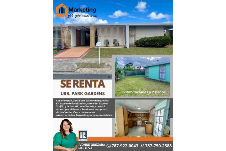 Urbanizacion-Park Gardens Urb. Park Gardens San Juan -Trujillo Alto Casa en San Juan - Río Piedras