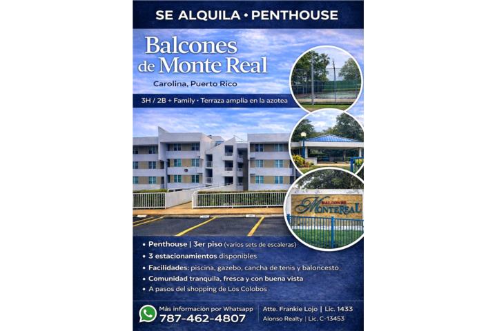 Condominio-Balcones De Monte Real Balcones de Monte Real | Penthouse | Carolina Apartamento/WalkUp en Carolina