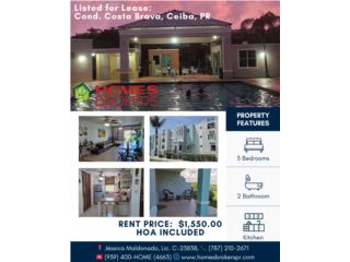 Rentals Cond. Costa Brava, 3H,2B, Garden, Rent.$1,350