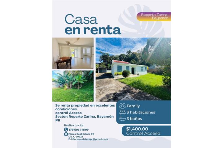 Urbanizacion-Royal Town Control Acceso Reparto Zarina Bayamón Casa en Bayamón