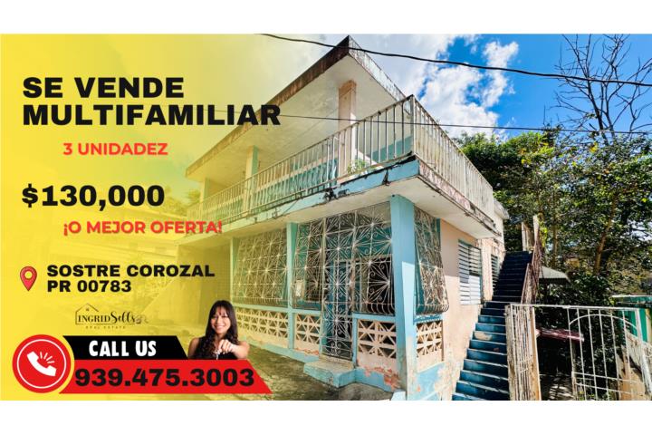 Multi familiar 3 unidades en Corozal!!!