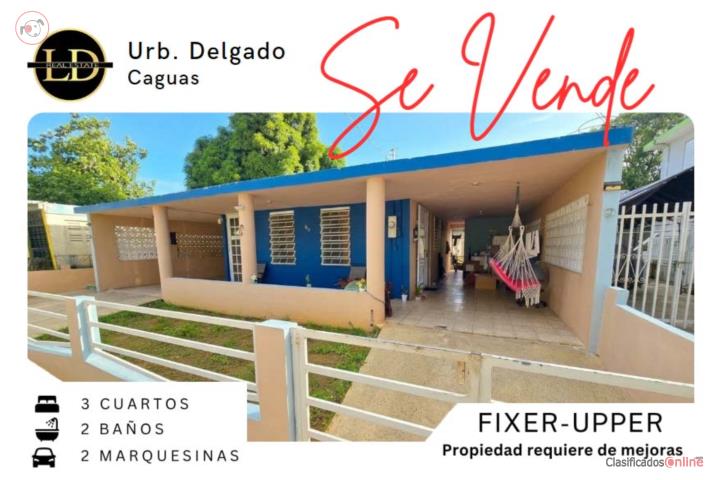 Urb. Delgado | Caguas | Fixer-Upper | 3/2/2