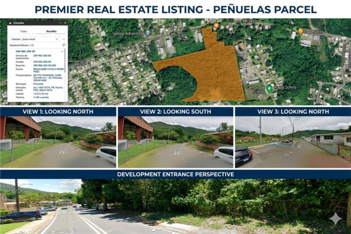 EN VENTA – Terreno 18 Cuerdas – Peñuelas, PR – Zonificación R-1 Ubicación premium: En el corazón de