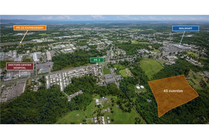 45 Cuerdas, Manati Centro, 2 minutos de PR-2