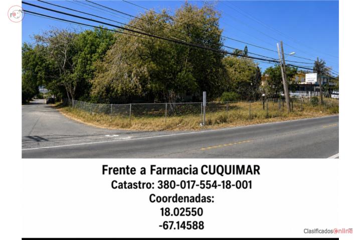 Solar esquina 2,213 metros cerca del poblado