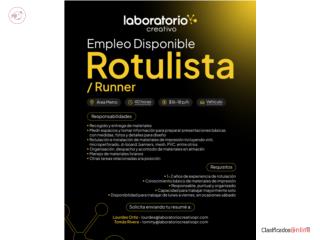 ROTULISTA / RUNNER (INSTALACION DE IMPRESIONES)
