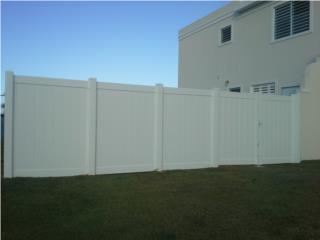 Verja PVC Modelo: Full-Privacy, Pro Fence Puerto Rico