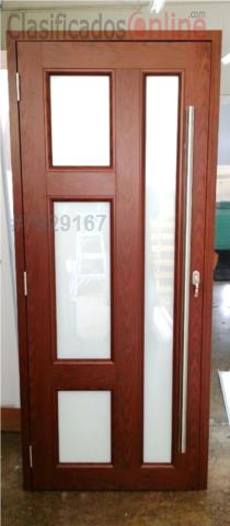 Puerta Heavy Duty Seg. Aluminio Madera 38x84