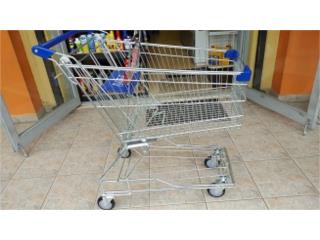 Metal Shopping Cart (Blue) 34 1/4 x 20, WSB Supplies U Puerto Rico