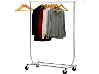 Comercial Grade Clothing Garment Rack Chrome, WSB Supplies U Puerto Rico