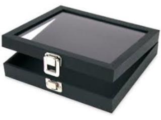 Faux leather glass tpo trays-black -large , WSB Supplies U Puerto Rico