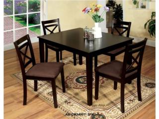 JUEGO DE COMEDOR 4 SILLAS NUEVO, IBSTOREPR.COM  ( Escrbenos por texto ) Puerto Rico