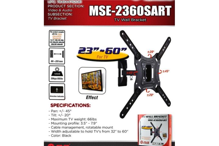 SOPORTE PARA TV DE PARED RETRACTABLE