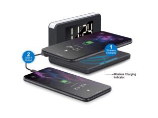 CARGADOR INALAMBRICO CON RELOJ ALARMA