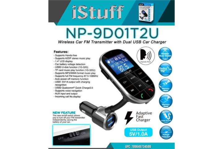 WIRELESS CAR FM TRANSMITTER USB CHARGER