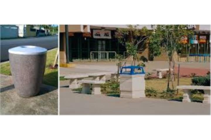 Zafacones en cemento