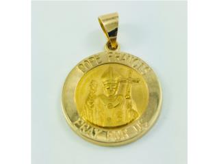 MEDALLA PAPA FRANCISCO  14KT, JOYERIA CARMEN Puerto Rico