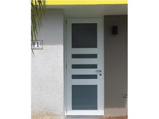 Dorado Puerto Rico cemento ornamental, Puerta de una Hoja de Seguridad con Diseños 