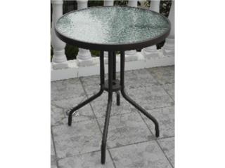 MESA DE PATIO EN METAL Y CRISTAL DE 28, IBSTOREPR.COM  ( Escrbenos por texto ) Puerto Rico