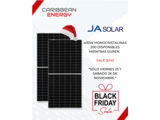 Black Friday JA Solar 400W Monocristalinas, CARIBBEAN ENERGY DISTRIBUTOR Puerto Rico