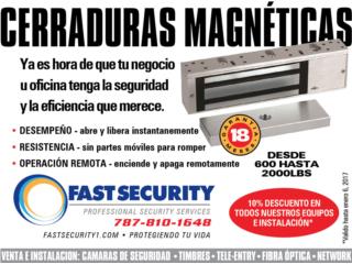 Cerradura Magnéticas  300.600.1200LBS, FAST SECURITY  Puerto Rico