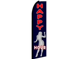 Banner HAPPY HOUR BLU/RD/WH 3 x 11.5.