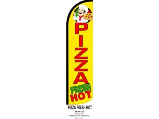 Banner Pizza Fresh Hot 3 X 11.5  YW/RD/GR/WH