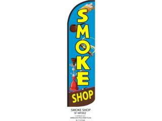 BANNER SMOKE SHOP 3 X 11.5 BLU/YW/BR, WSB Supplies U Puerto Rico