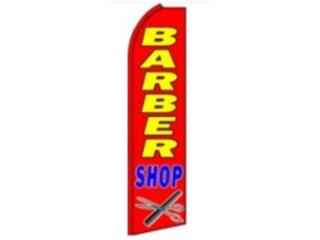 Banner BARBER SHOP 3 X 11.5 RD/YW/BLU/BL, WSB Supplies U Puerto Rico