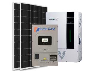 Kit Solark y Kilovault desde $178 mensual, 24/7 PLANTA SOLAR Puerto Rico