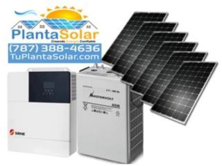 Kit Solar para emergencias Nevera luces TV, 24/7 PLANTA SOLAR Puerto Rico