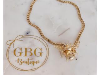 Bee Brooch Cuban Necklace, GBG Boutique Puerto Rico