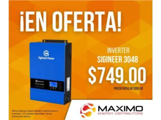 Inversor 3048 110V para emergencias o backup, MAXIMO SOLAR INDUSTRIES Puerto Rico