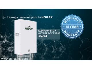 Lithium one Power wall 10Kwh a 48v waterproof, Anirias Inc Puerto Rico