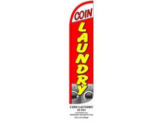 Banner COIN LAUNDRY BLU/YW 3' x 11'-5, WSB Supplies U Puerto Rico