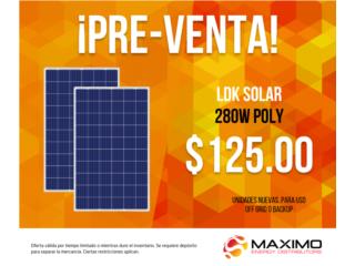 Panel Solar 280W Poly - Nuevo, MAXIMO SOLAR INDUSTRIES Puerto Rico