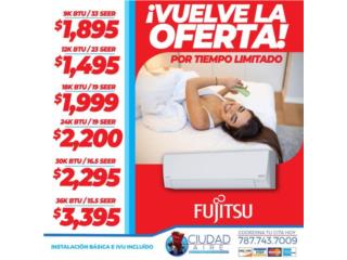 Trujillo Alto Puerto Rico Oficina, FUJITSU UP TO 33 SEER INVERTER 12,000 BTU
