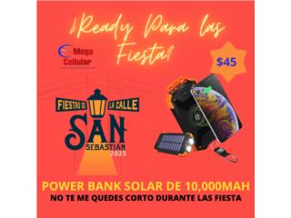 POWER BANK SOLARES 10000MAH, MEGA CELLULARS INC. Puerto Rico
