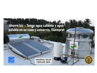 CALENTADOR SOLAR Y CISTERNA- UNIVERSAL_SOLAR, OfertasUniversal.COM 787-309-3131 Puerto Rico