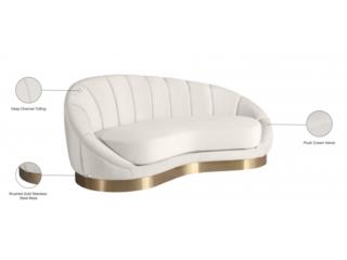 Shelly chaise cream sofa, Stool & Deco Ponce Puerto Rico