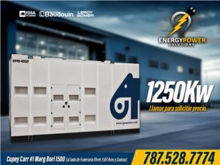 Generador Industrial 1250kw, Energy Powers Solutions Puerto Rico