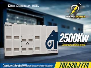 Generador Industrial 2500kw, Energy Powers Solutions Puerto Rico